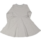 Flared dress L.S Classic Grey mel/white 86/92