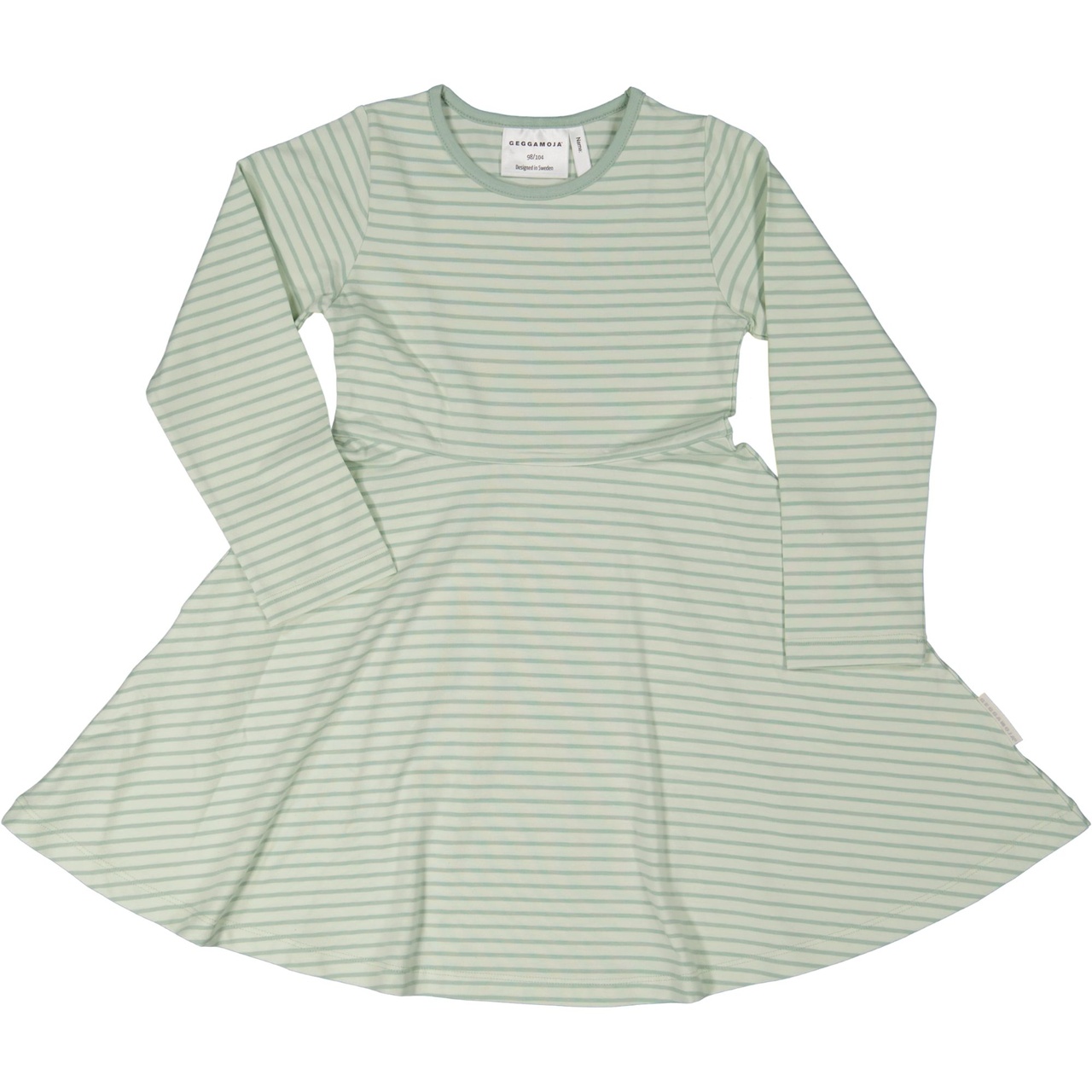 Flared dress L.S Classic L.green/green  74/80