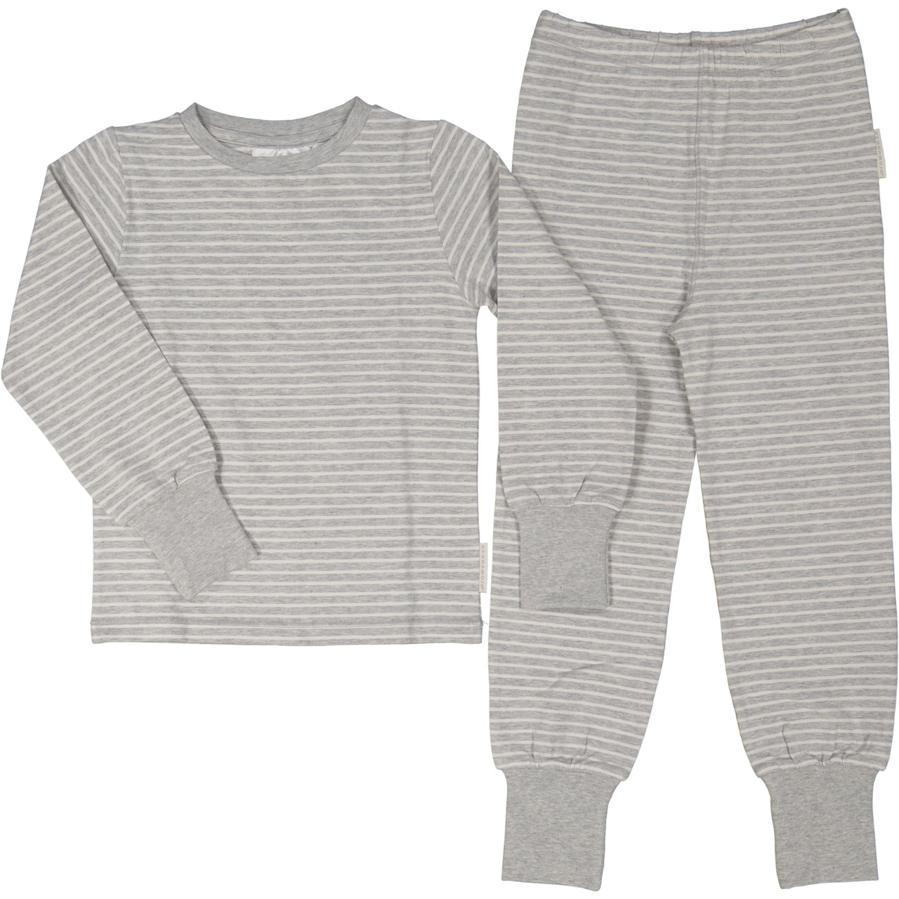 Tvådelad Pyjamas Bambu Classic Grå/Vit 98/104