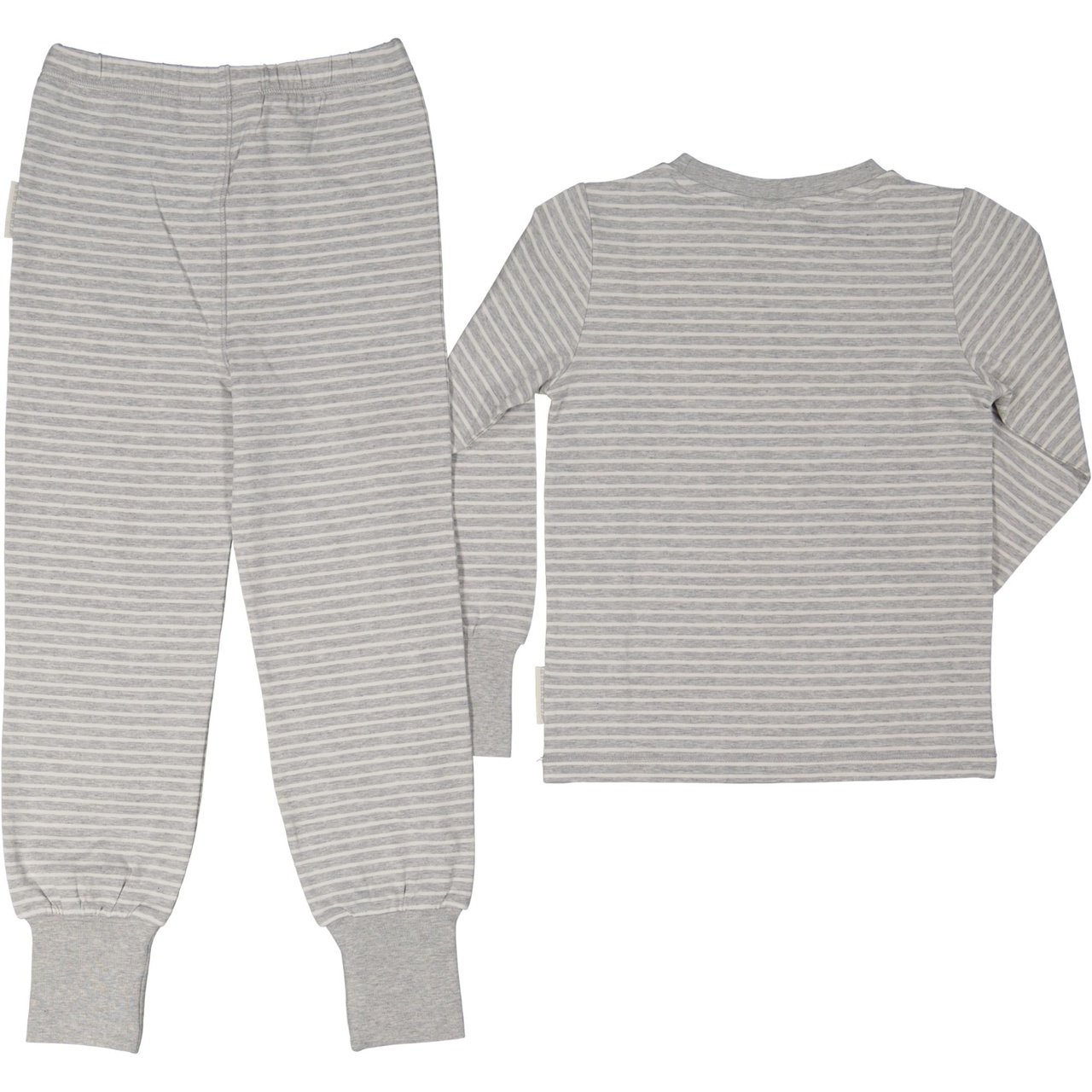 Tvådelad Pyjamas Bambu Classic Grå/Vit 122/128