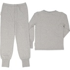 Two pcs pyjamas Classic Grey mel/white 134/140