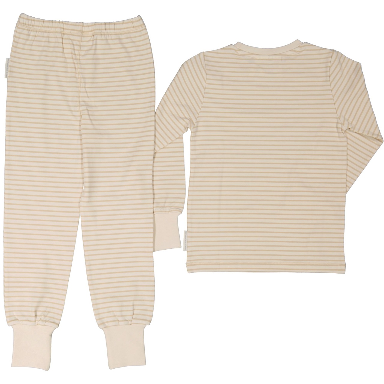 Tvådelad Pyjamas Bambu Classic Vit/Beige 122/128