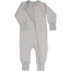 Tvåvägs-zip Pyjamas Bambu Classic Grå/Vit 98/104