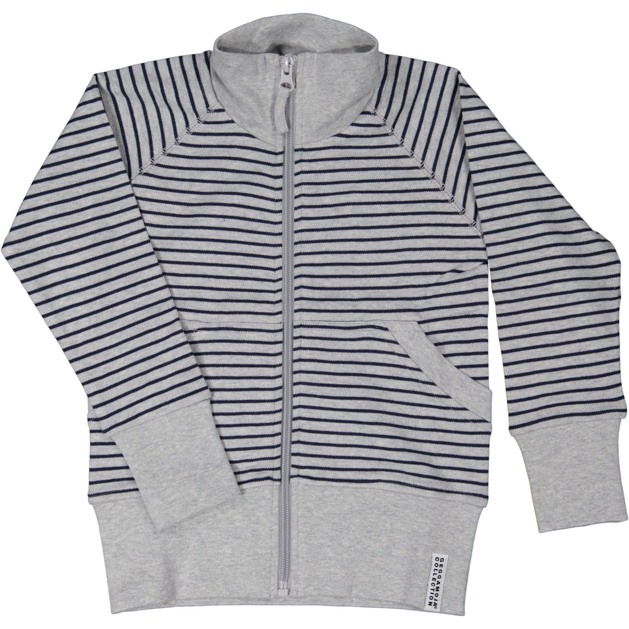 Zip sweater Grey mel/navy 74/80