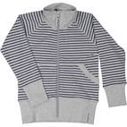 Zip sweater Grey mel/navy 74/80