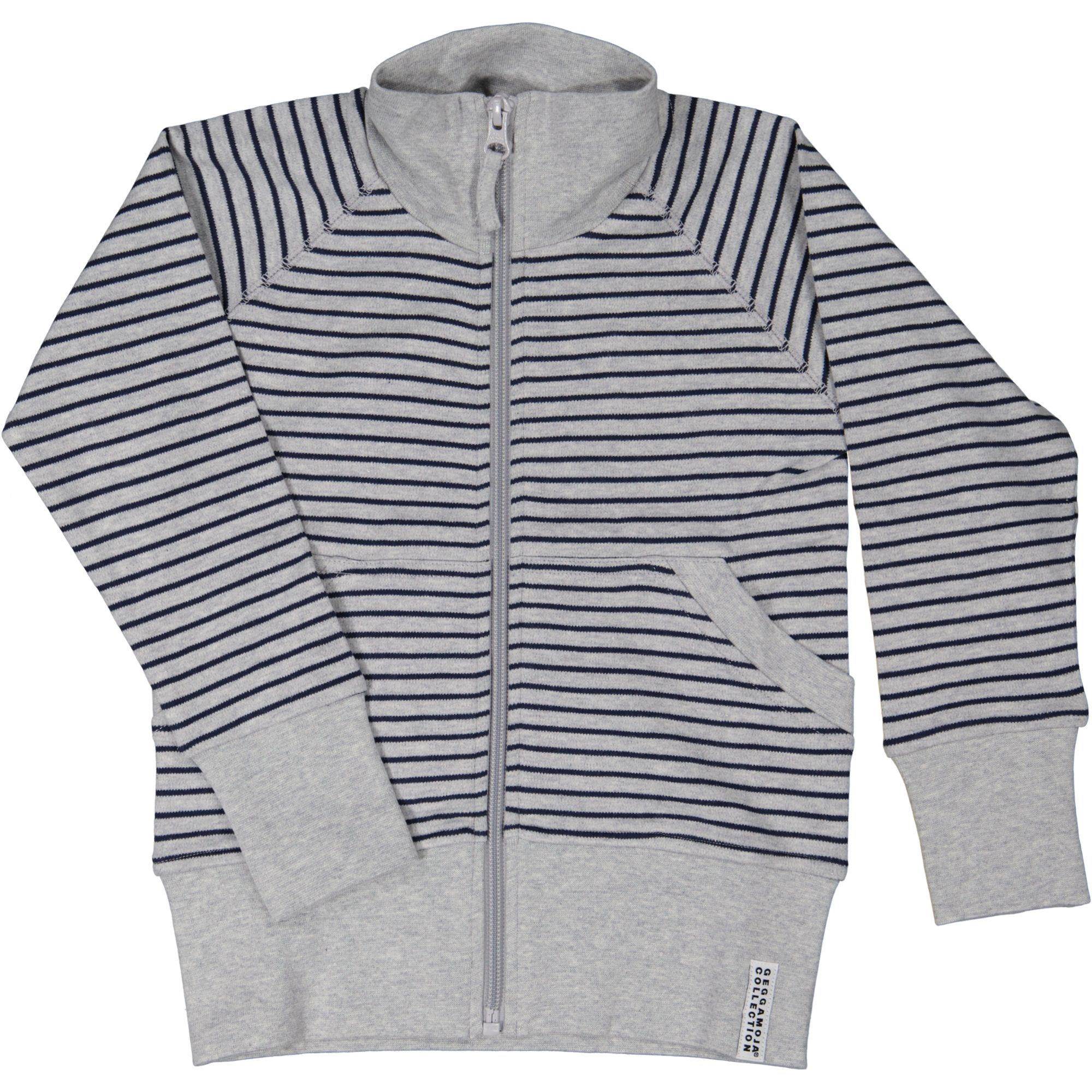 Zip sweater Grey mel/navy