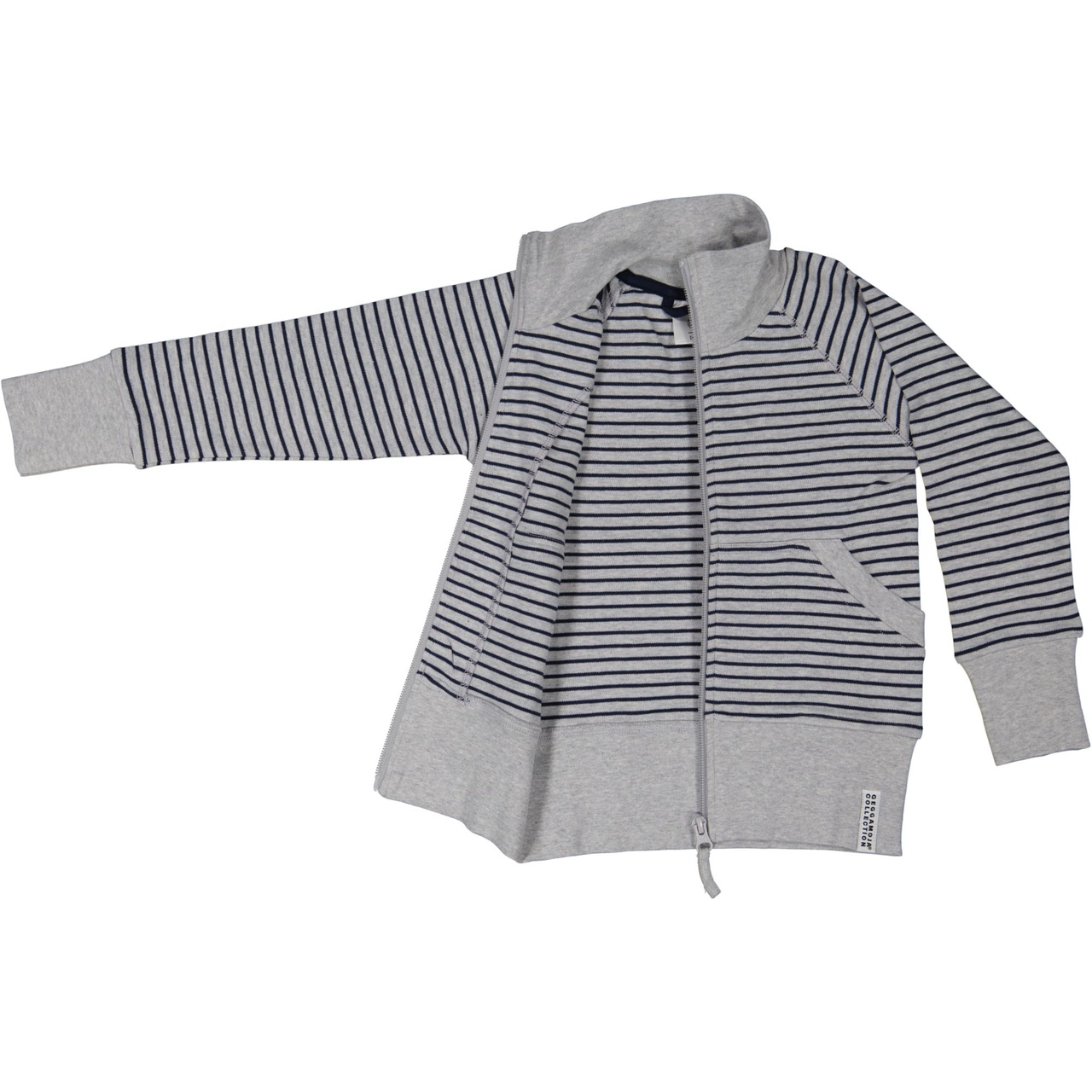 Zip sweater Grey mel/navy 110/116