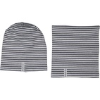 Cap/tube set Grey mel/navy M 5-6 år