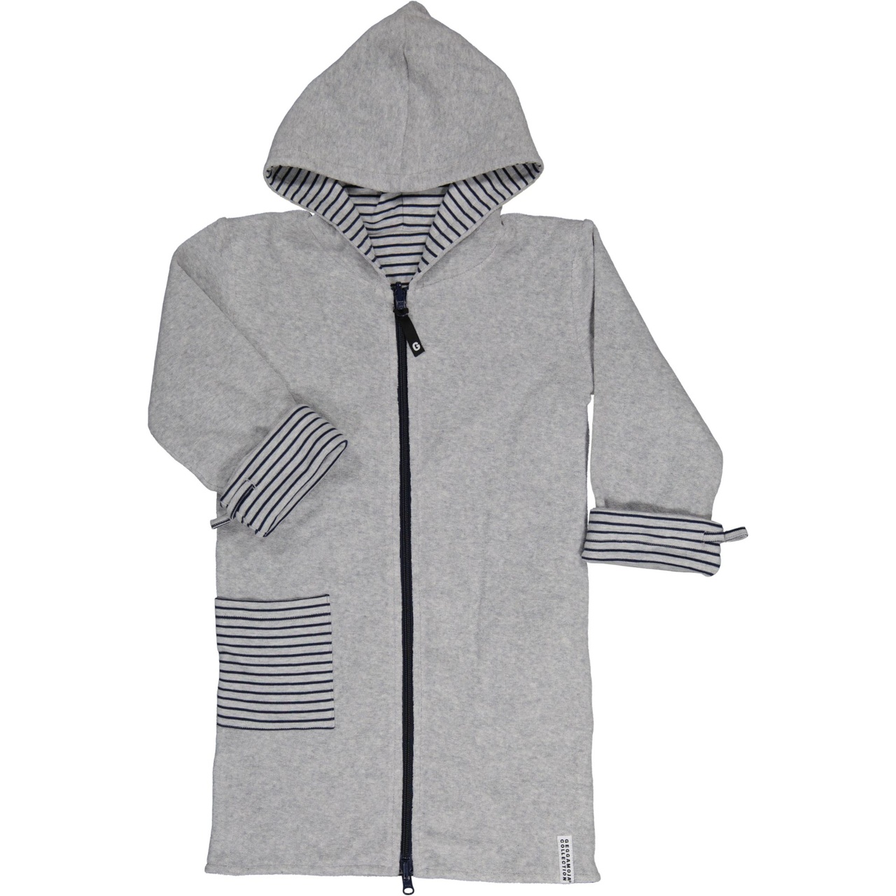 Kids bathrobe Greymel/grey-blue 86/92