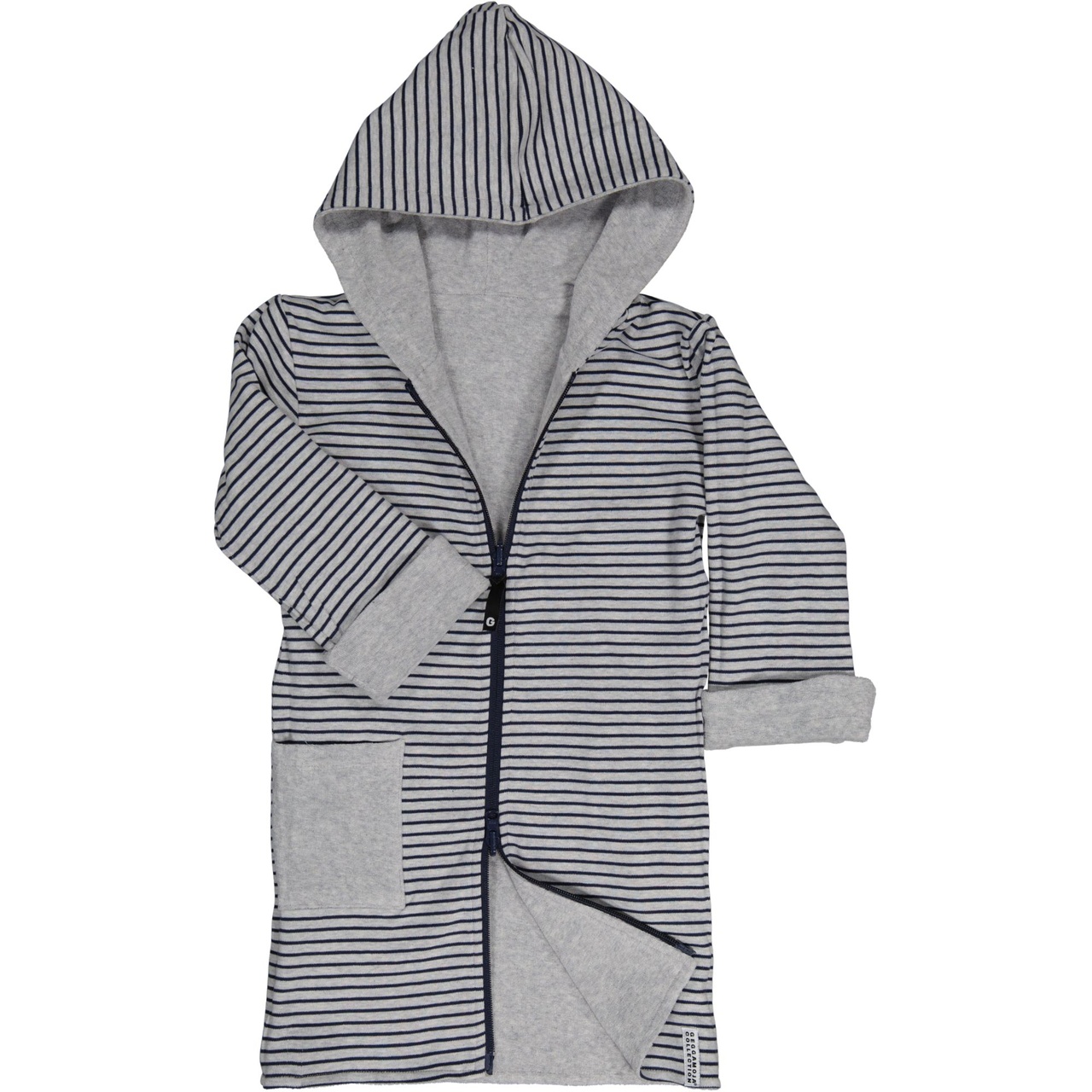 Kids bathrobe Greymel/grey-blue 134/140