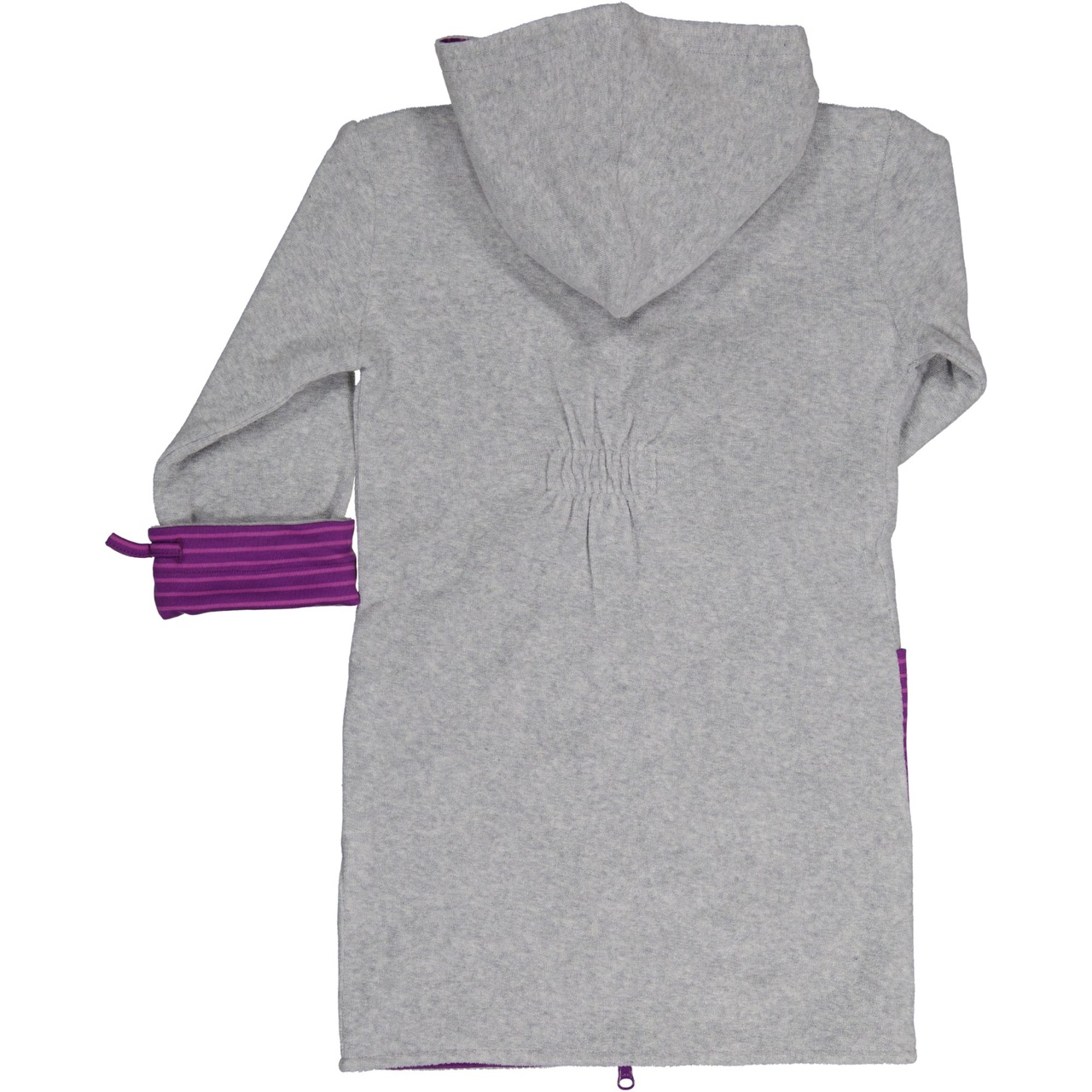 Kids bathrobe Greymel/purple 86/92