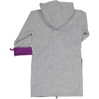 Kids bathrobe Greymel/purple 86/92