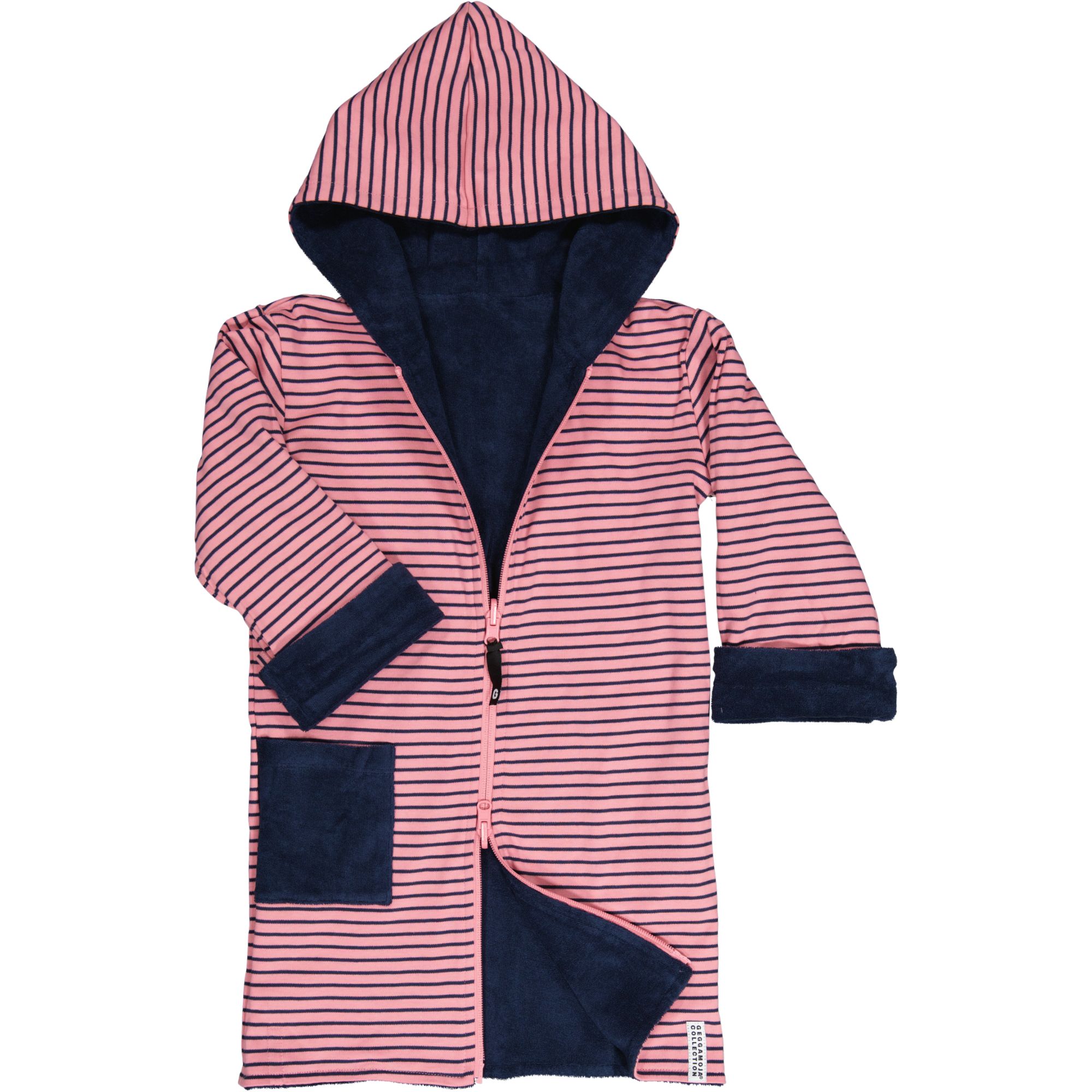 Kids bathrobe Navy/pink-navy