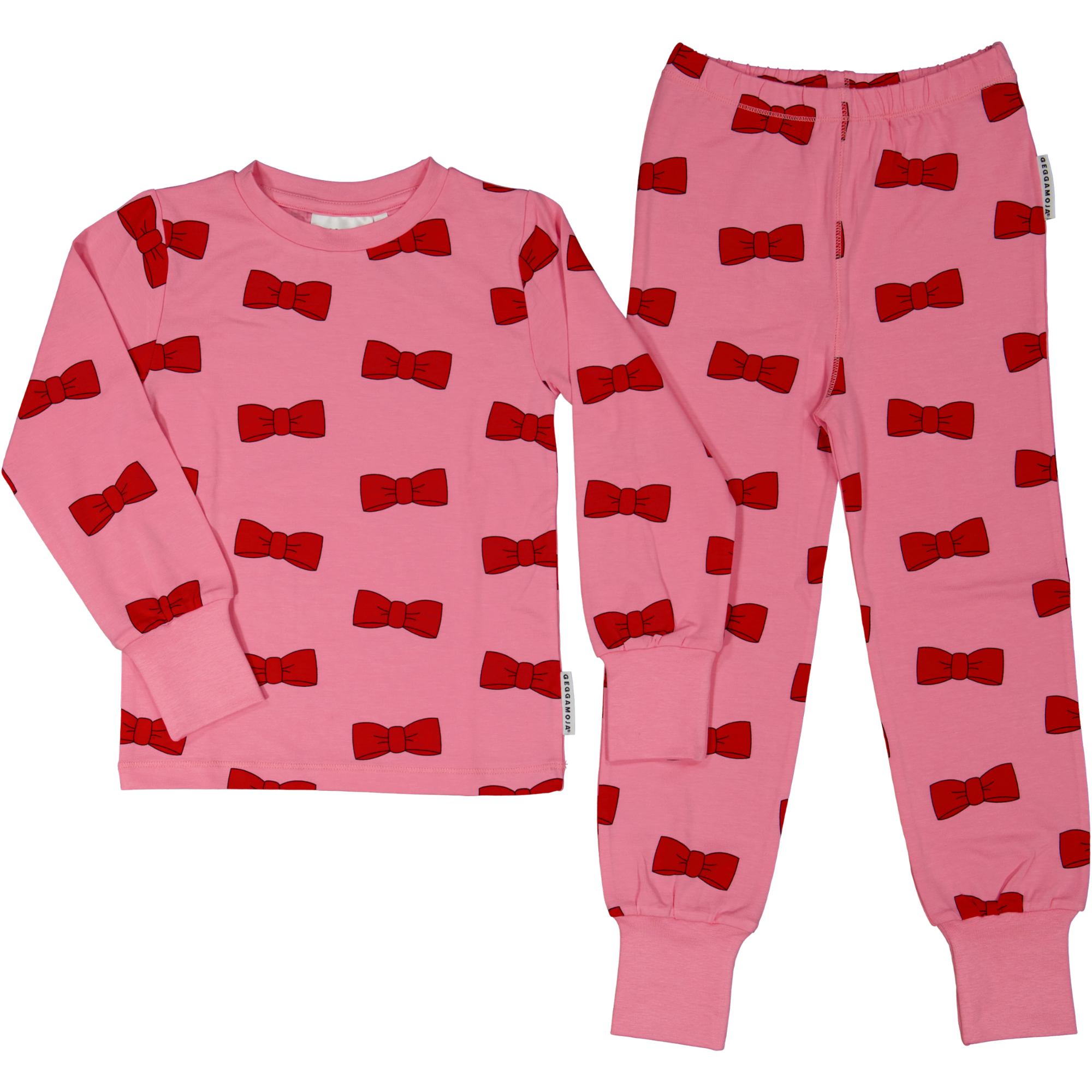 Pyjamas Tvådelad Bambu Rosett Rosa