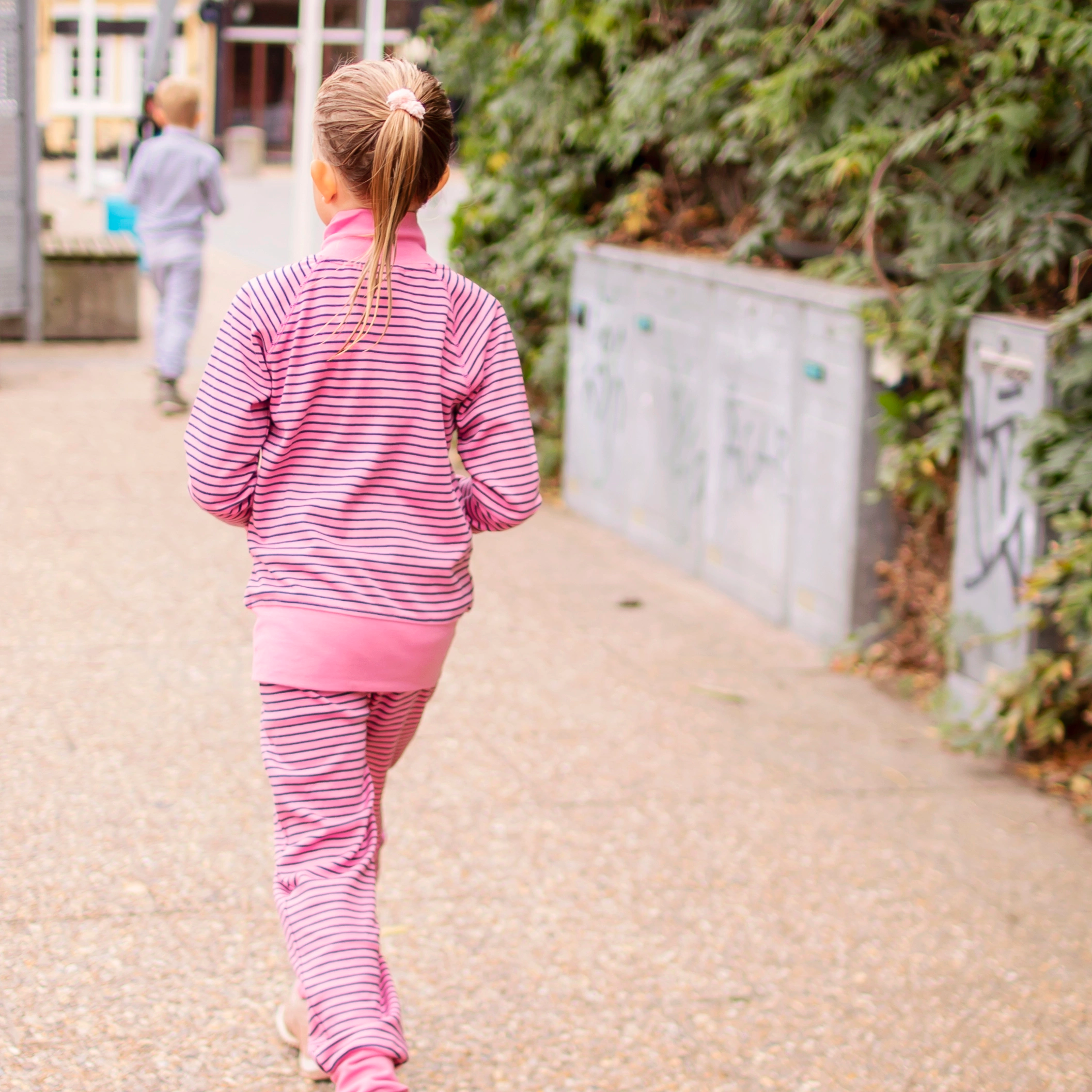 Zip sweater Pink/navy