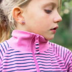 Zip sweater Pink/navy 146/152 (10-11 Y)