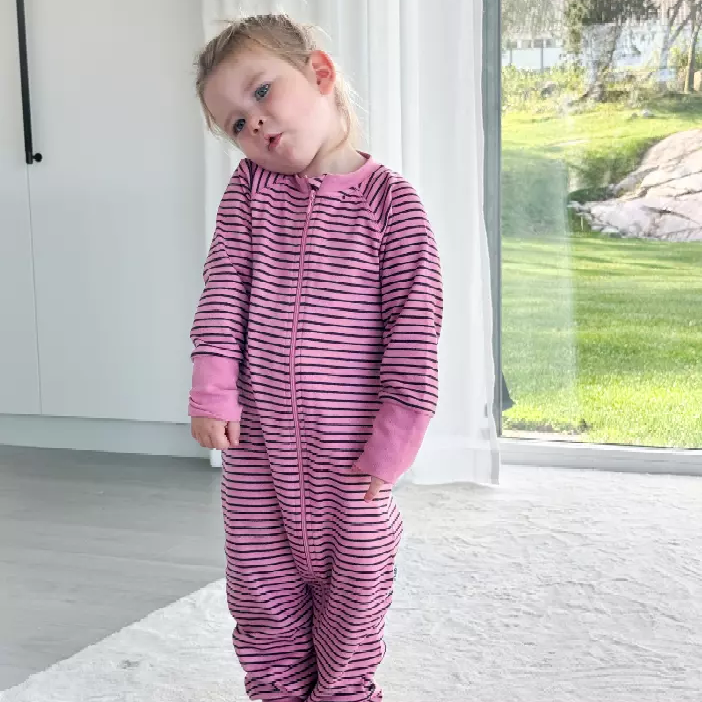 Pyjamas Two way zipper Pink/navy