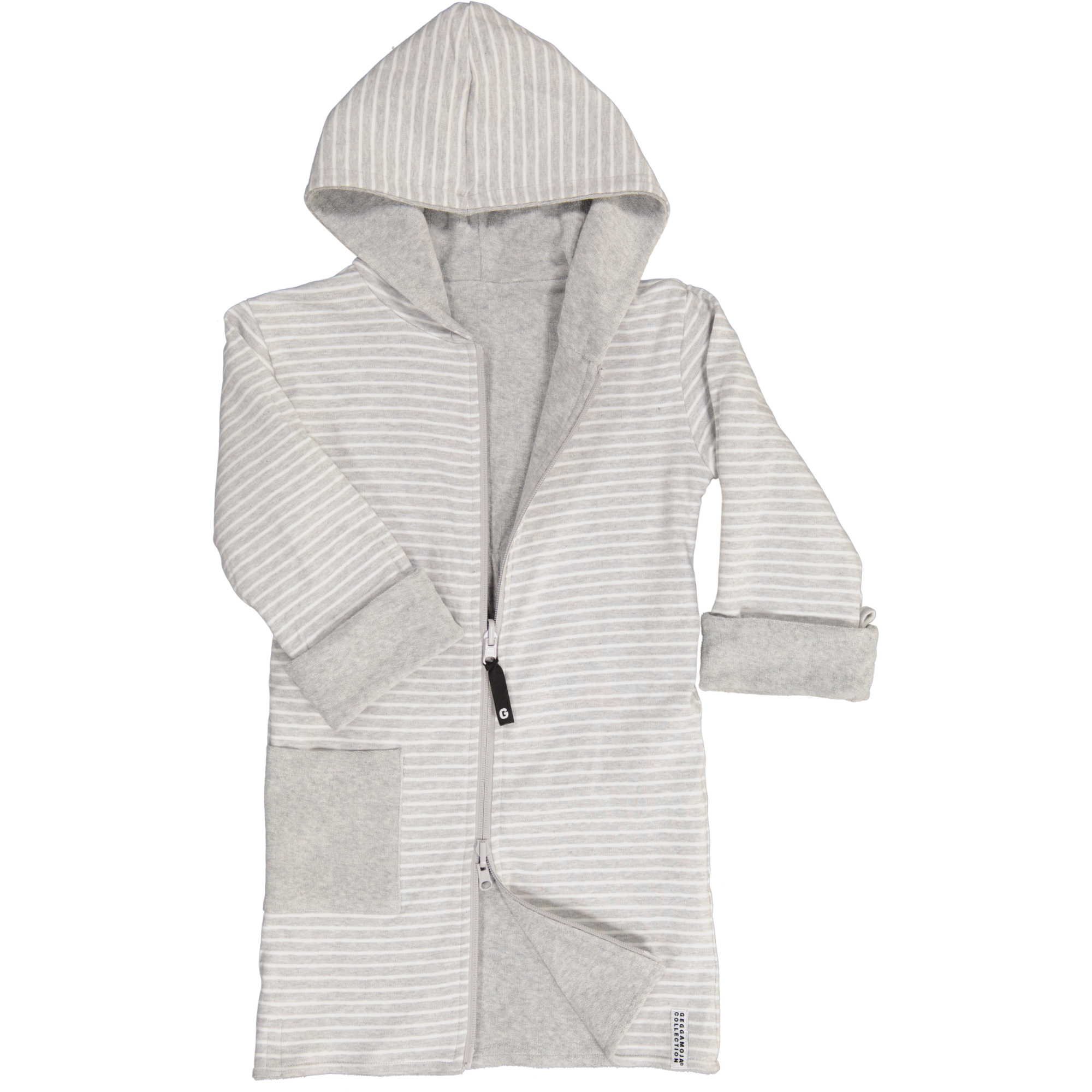 Bathrobe Teen Classic Grey/Grey-white