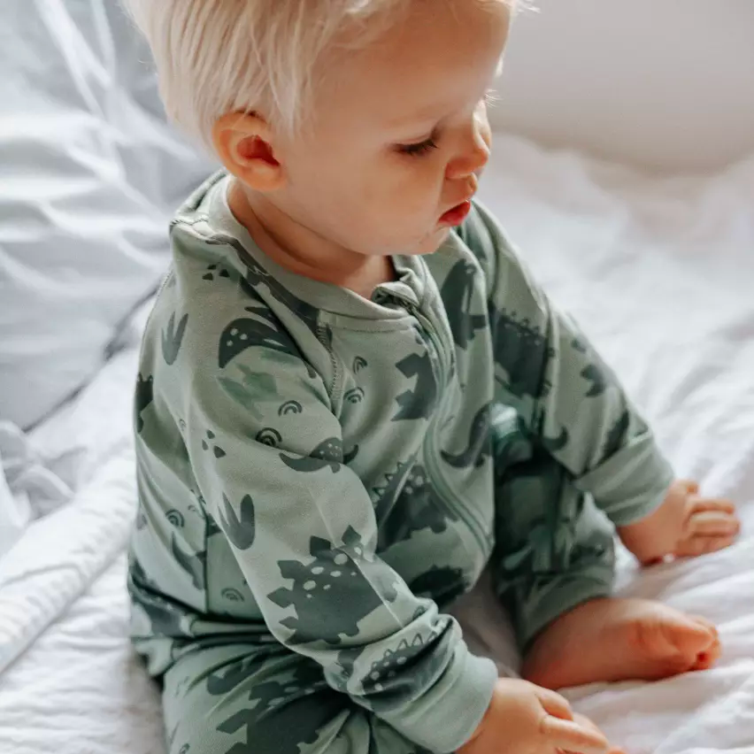 Pyjamas Bambu Dino Grön