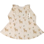 Bamboo flared dress flounce Rain deer  98/104