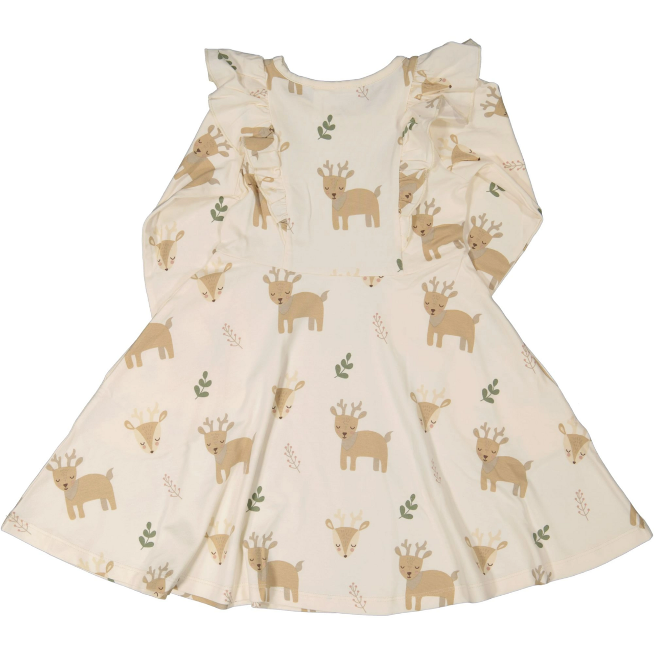 Bamboo flared dress flounce Rain deer  98/104