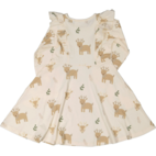 Bamboo flared dress flounce Rain deer  86/92