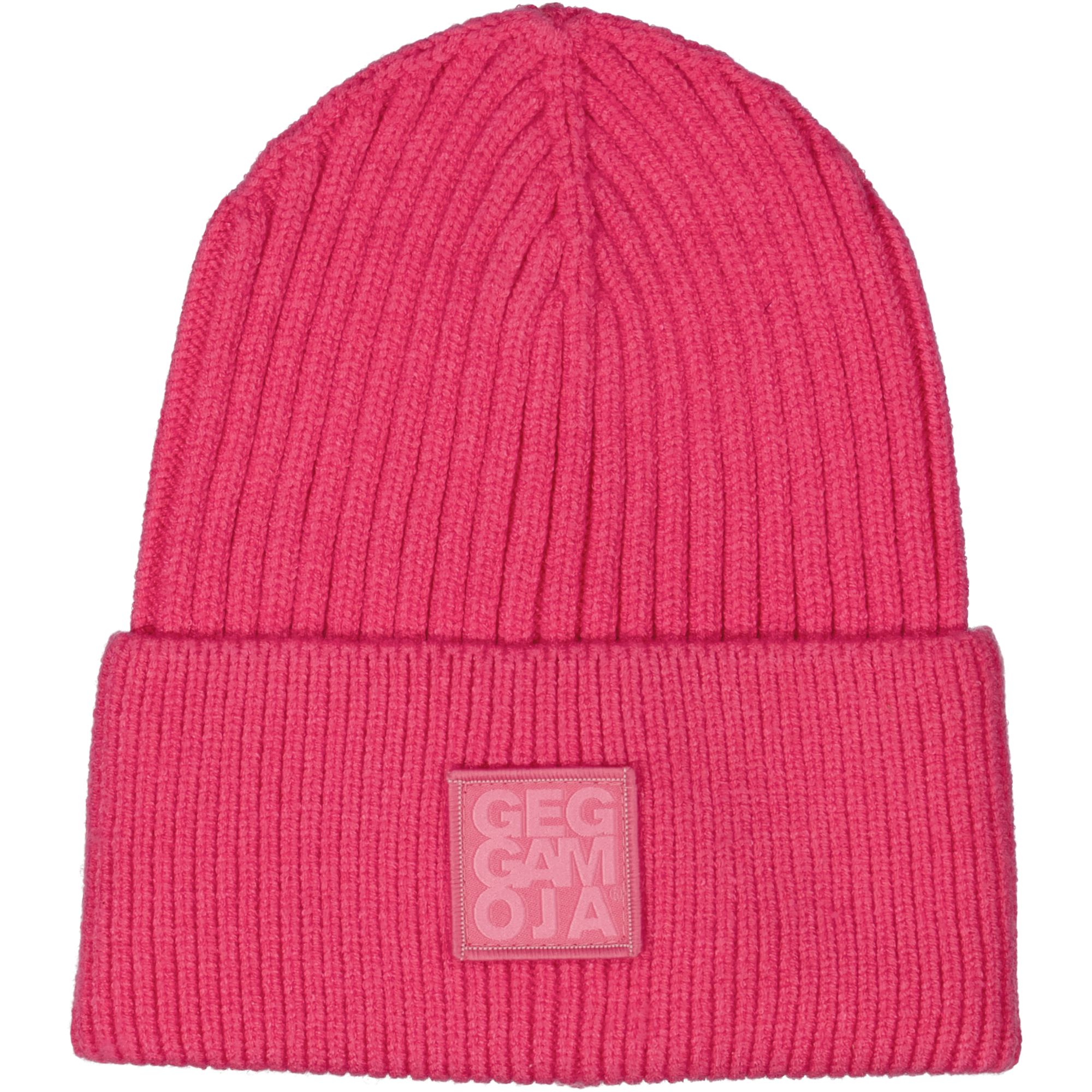 Knitted beanie patch Pink