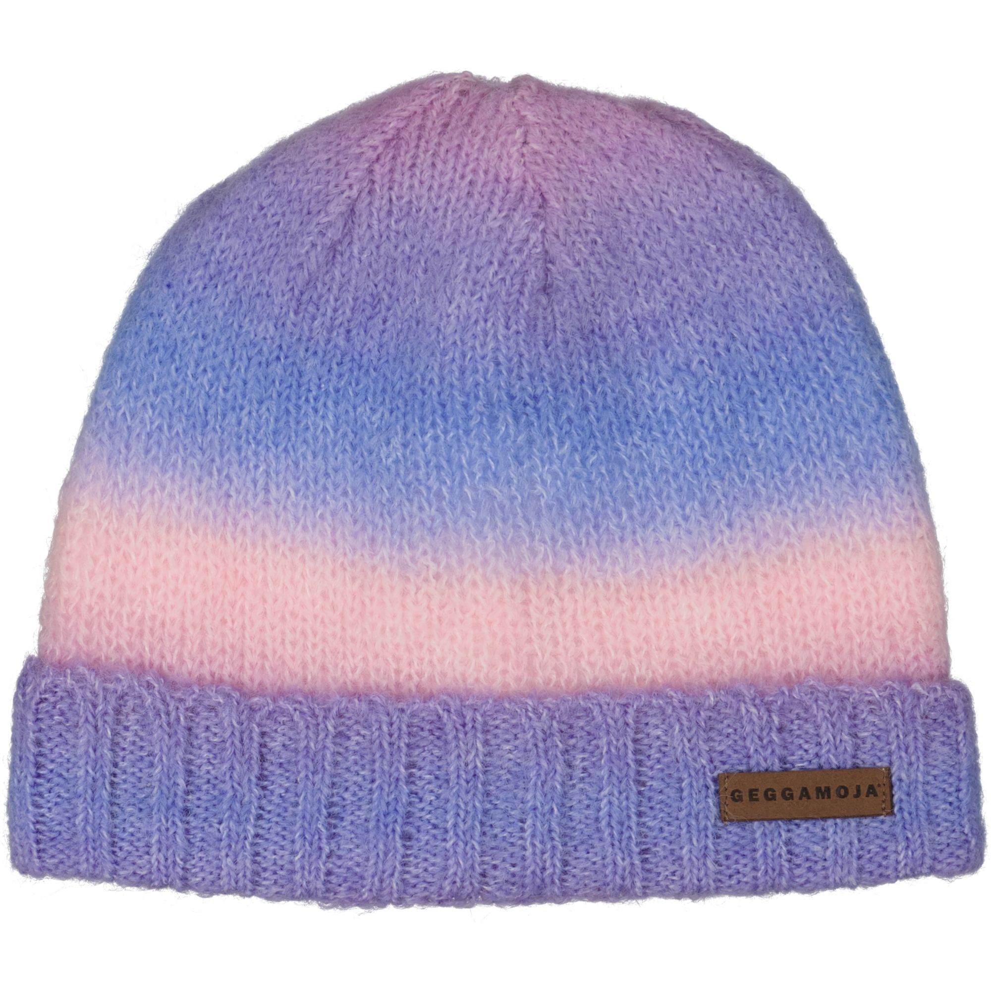 Knitted Rainbow beanie Purple