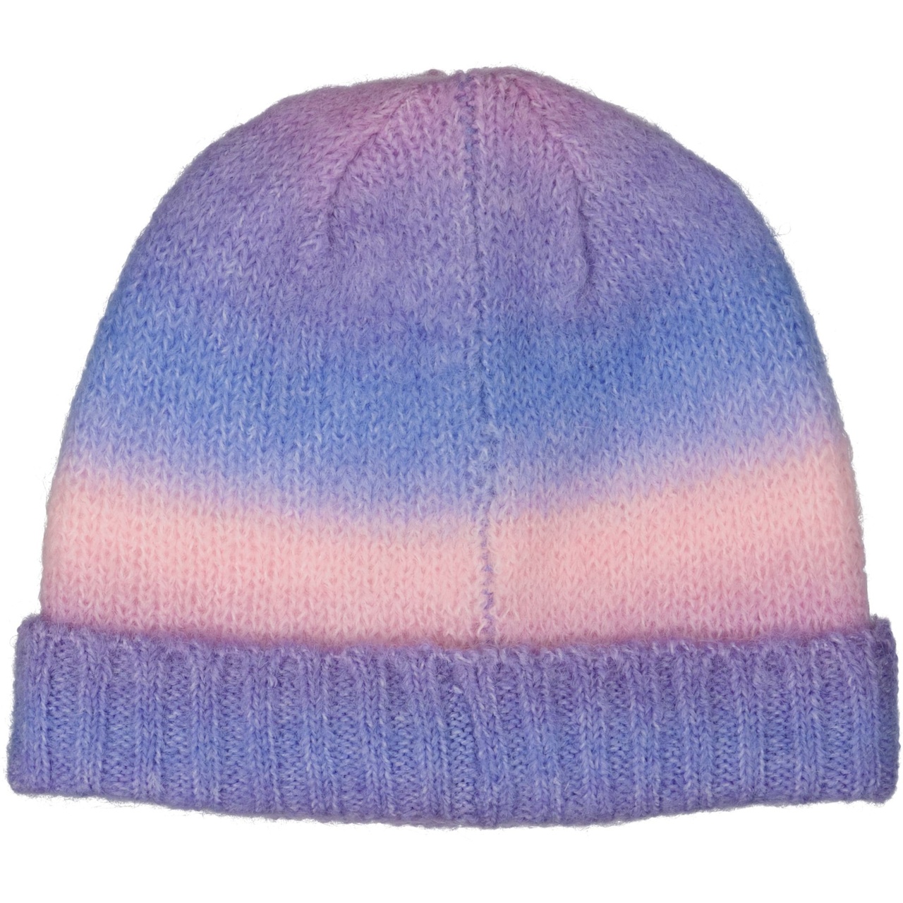 Knitted Rainbow beanie Purple  2-6 Y