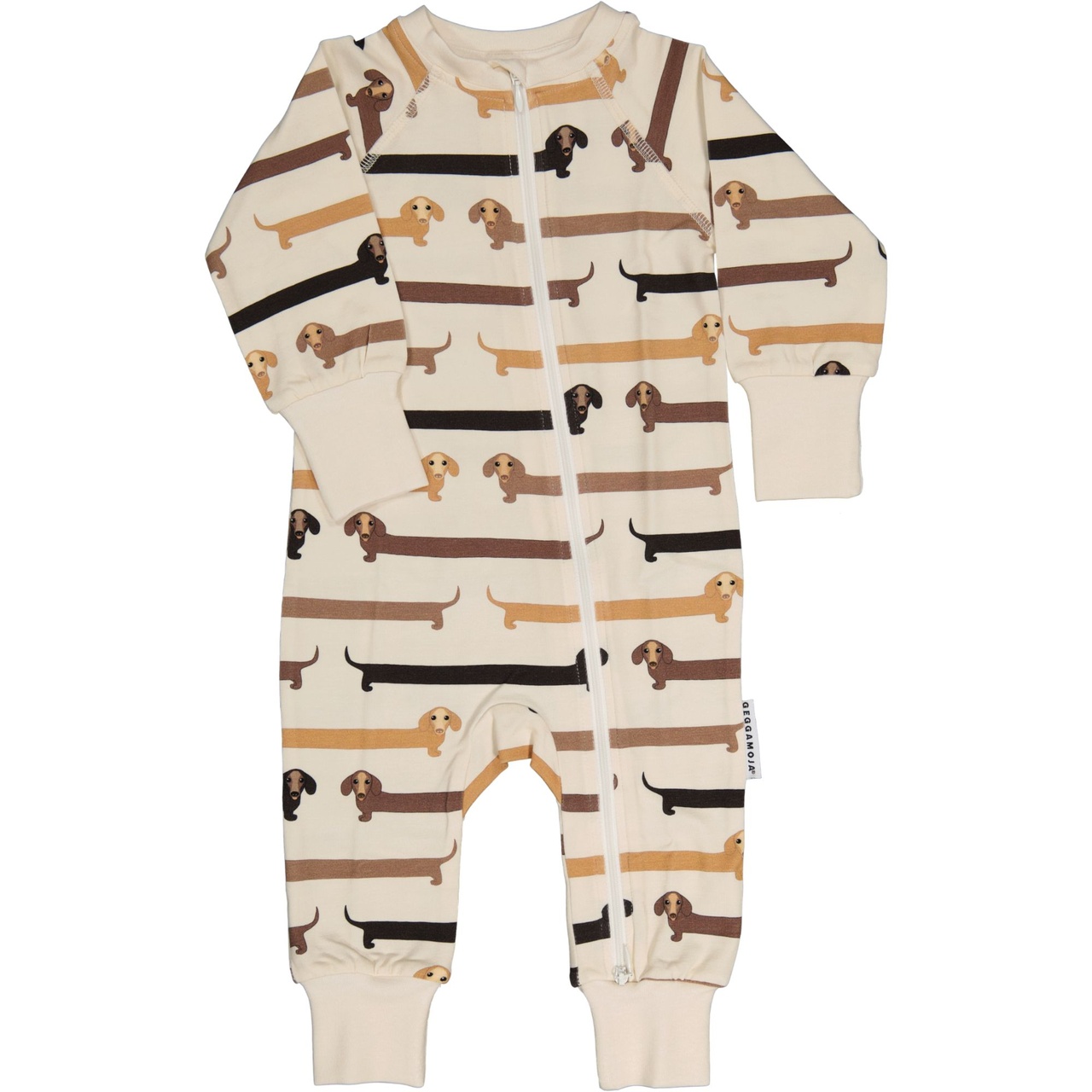 Bamboo two way zip pyjamas Sausage dogs  74/80