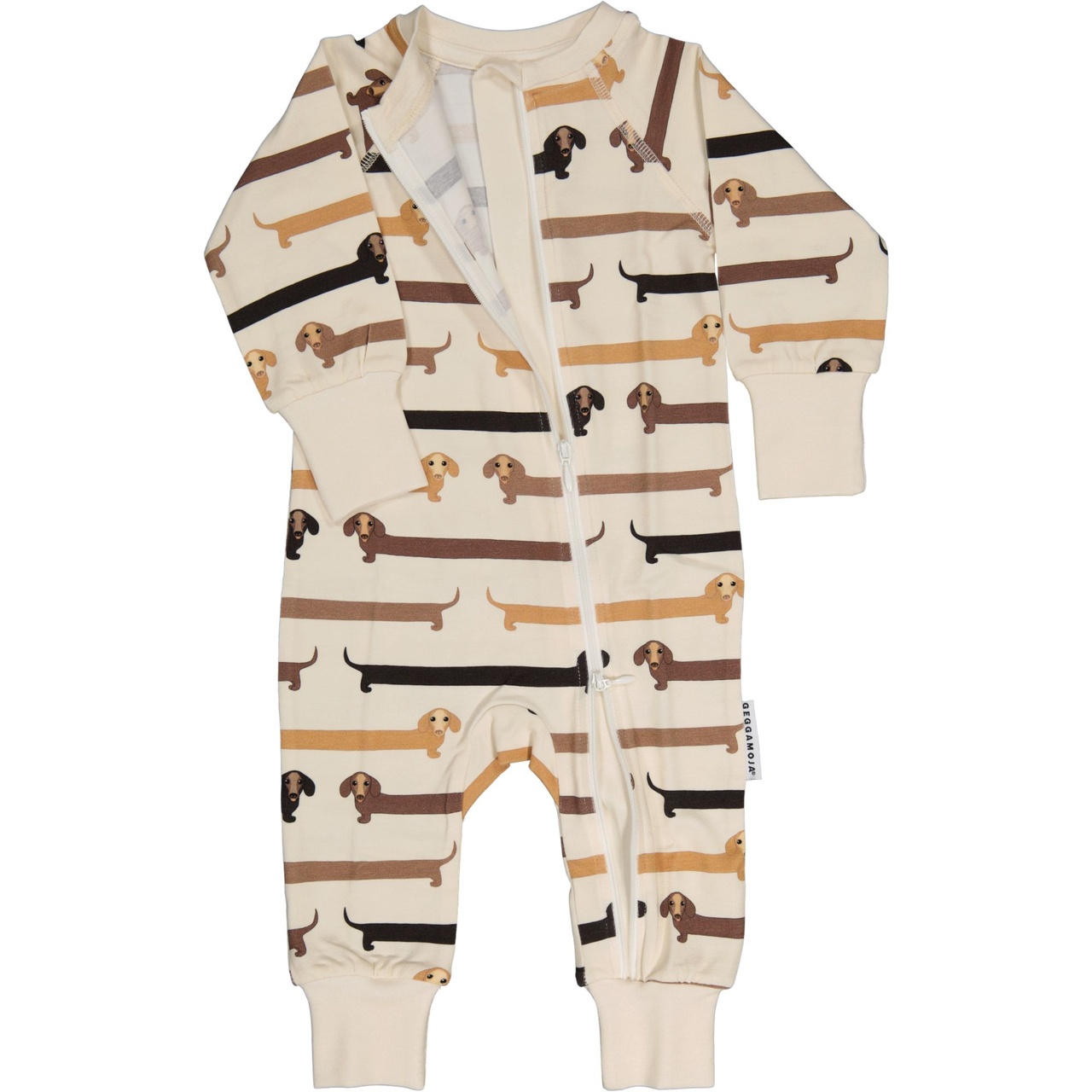 Bamboo two way zip pyjamas Sausage dogs  74/80