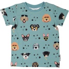 T-shirt Bambu Doggy Cool Blå 134/140