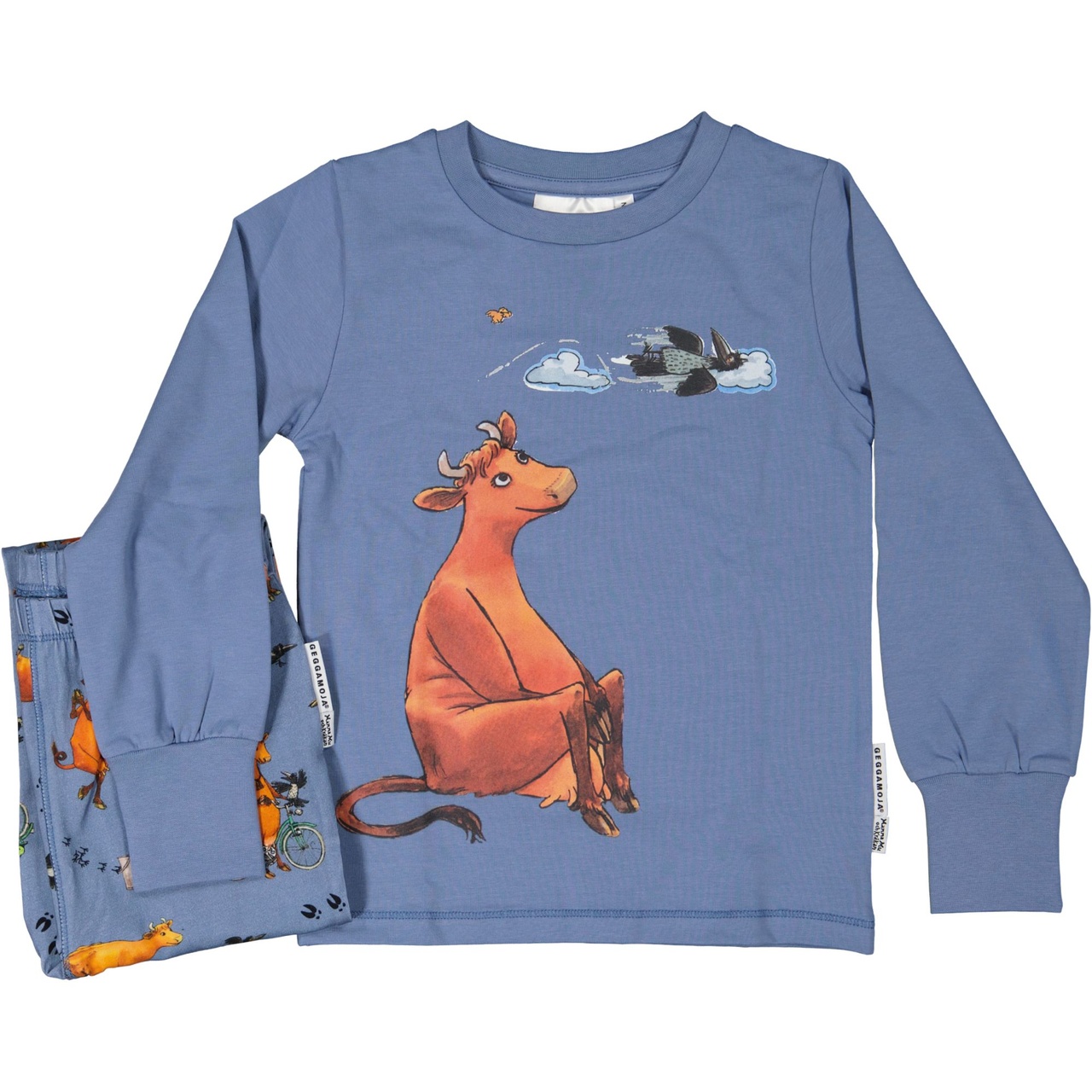 Tvådelad pyjamas Mamma Mu och Kråkan Blå 98/104