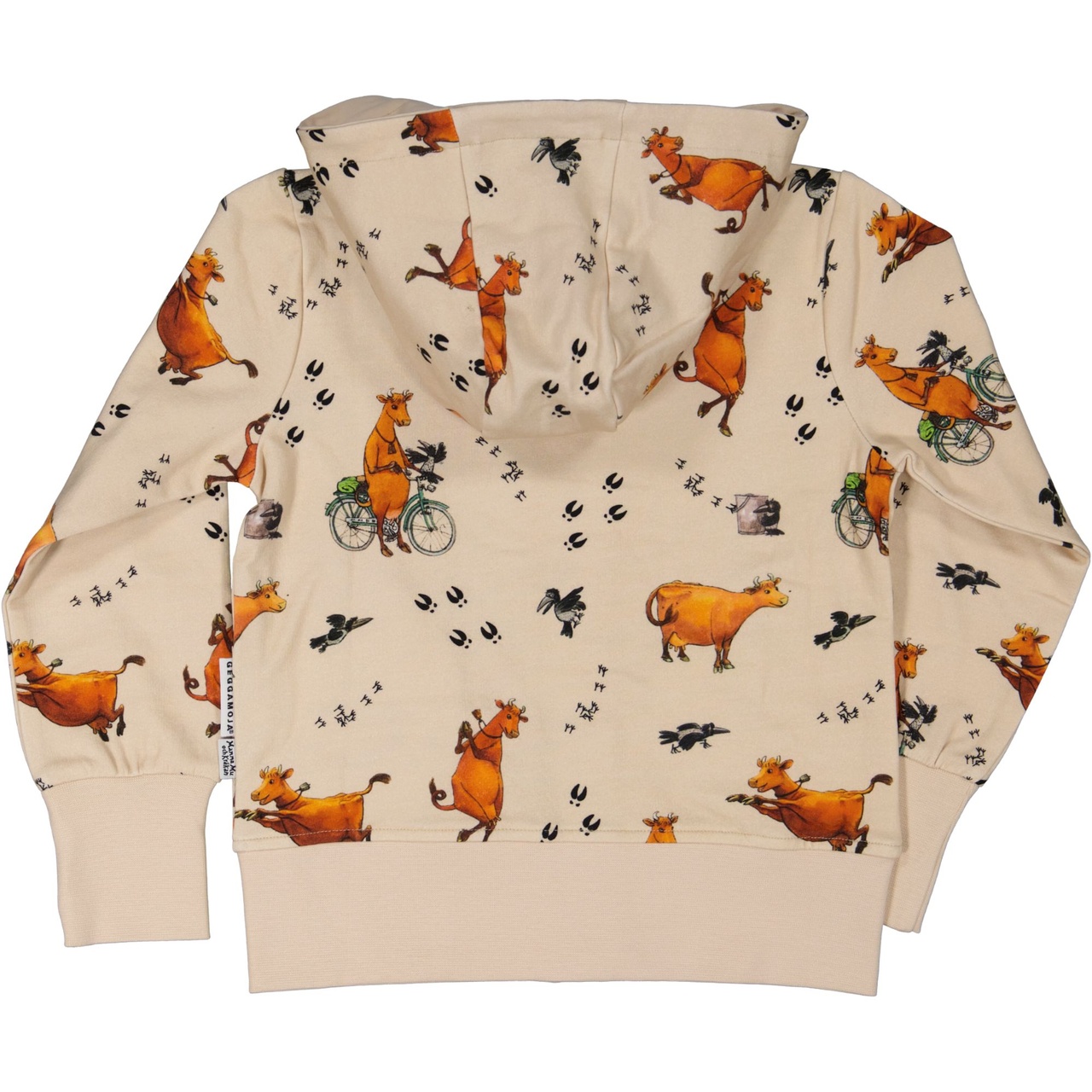 Hoddie Mamma Mu och Kråkan Beige
