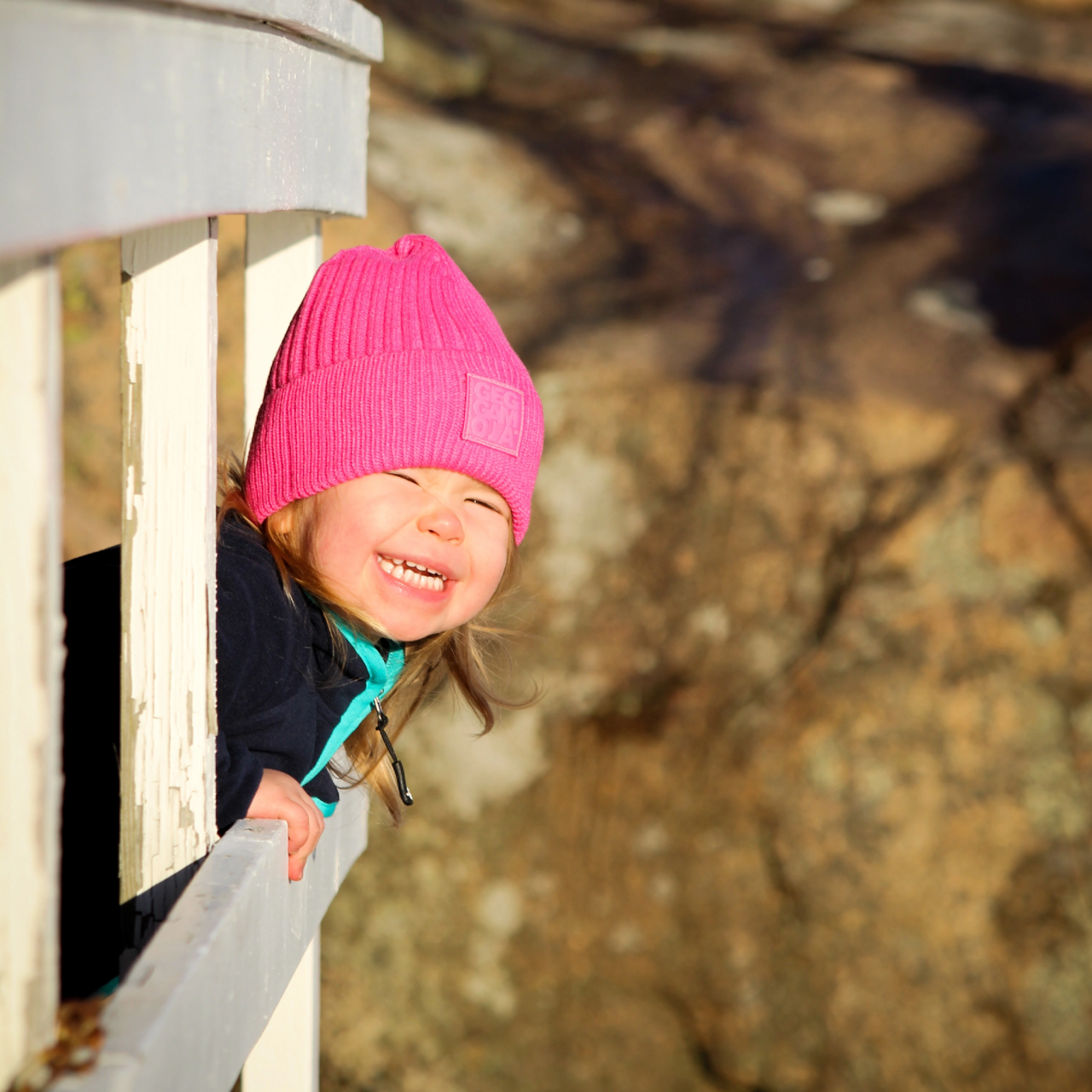 Knitted beanie patch Pink  2-6 Y