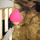 Knitted beanie patch Pink  2-6 Y