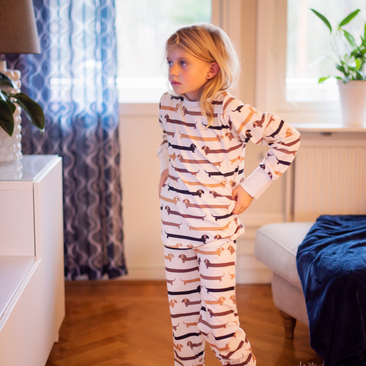 Pyjamas Tvådelad Bambu Tax Beige