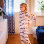 Pyjamas Tvådelad Bambu Tax Beige 110/116