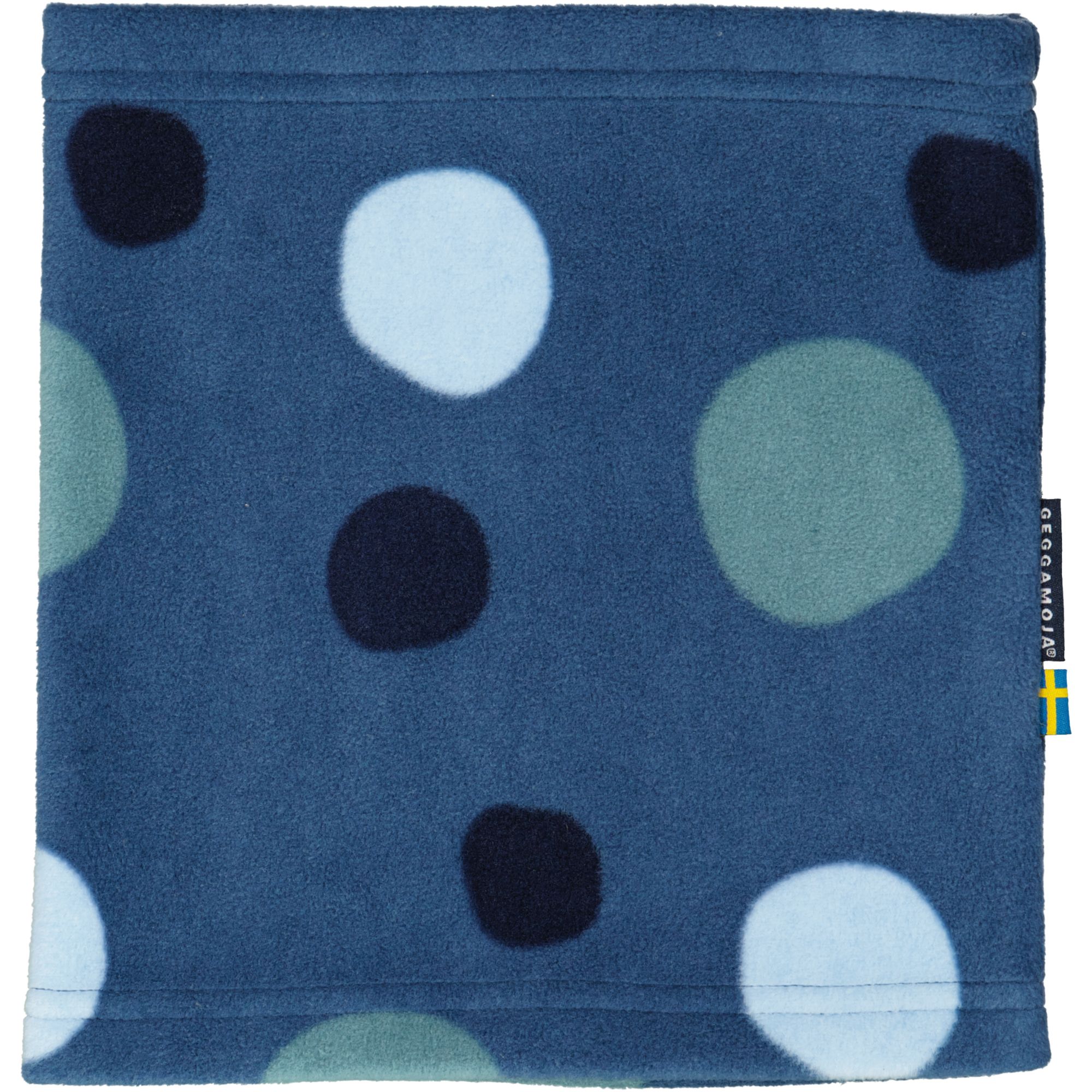 Fleece tube Multi dots blue