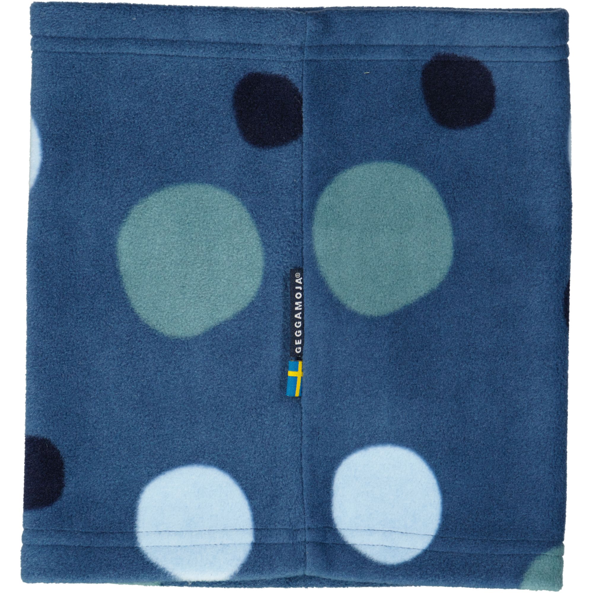 Fleece tube Multi dots blue