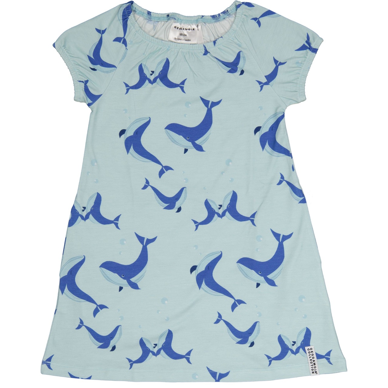 Singoalla dress L.blue whale  122/128