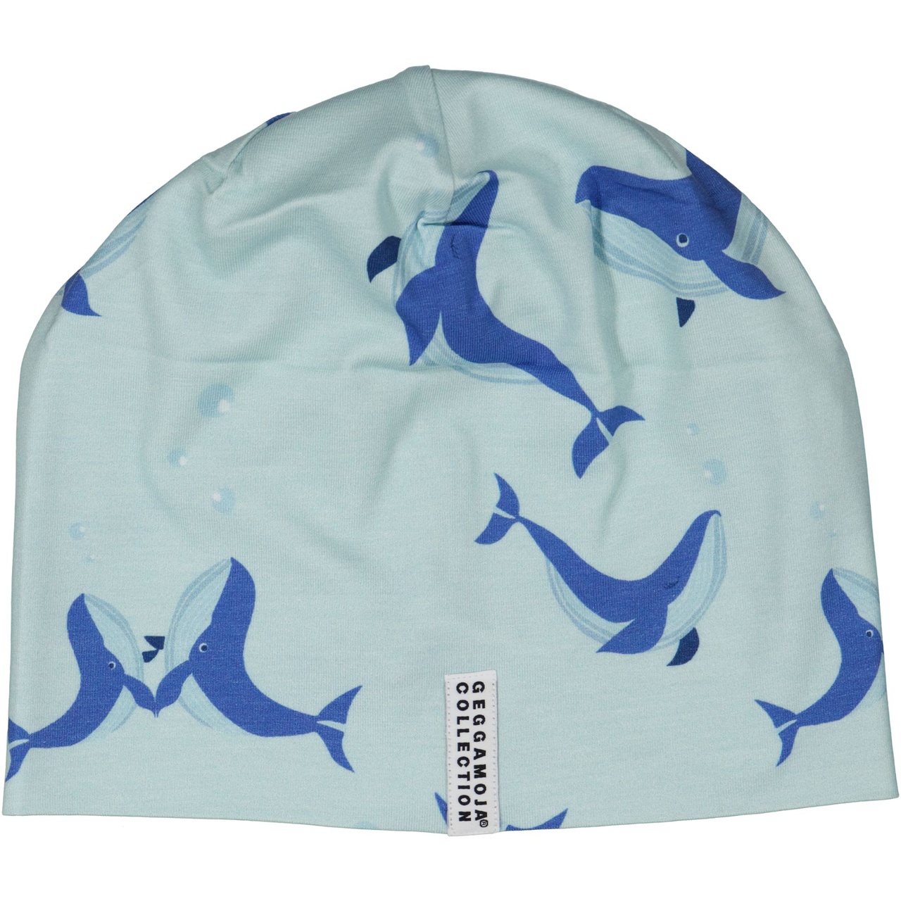 Bamboo Beanie L.blue whale  XS 1-2 Year