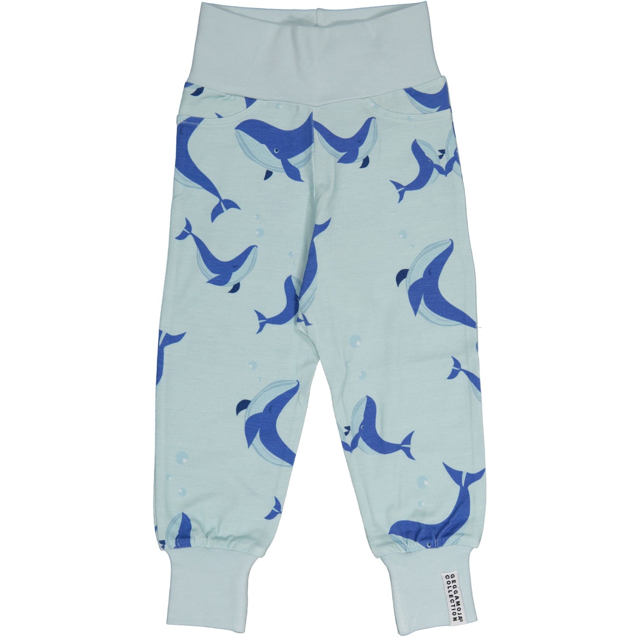 Bamboo Baby pants L.blue whale  74/80