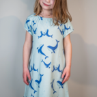 Singoalla dress L.blue whale  110/116