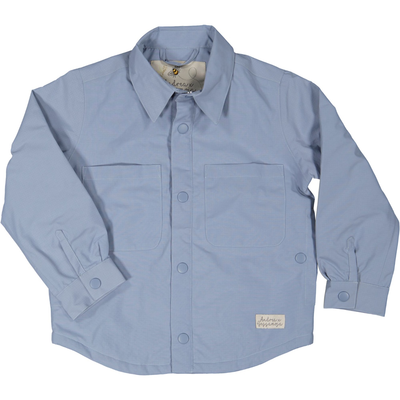 Vindjacka skjortmodell Dusty Blue 74/80