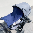 Barnvagnsgardin UV 50+  Marinblå