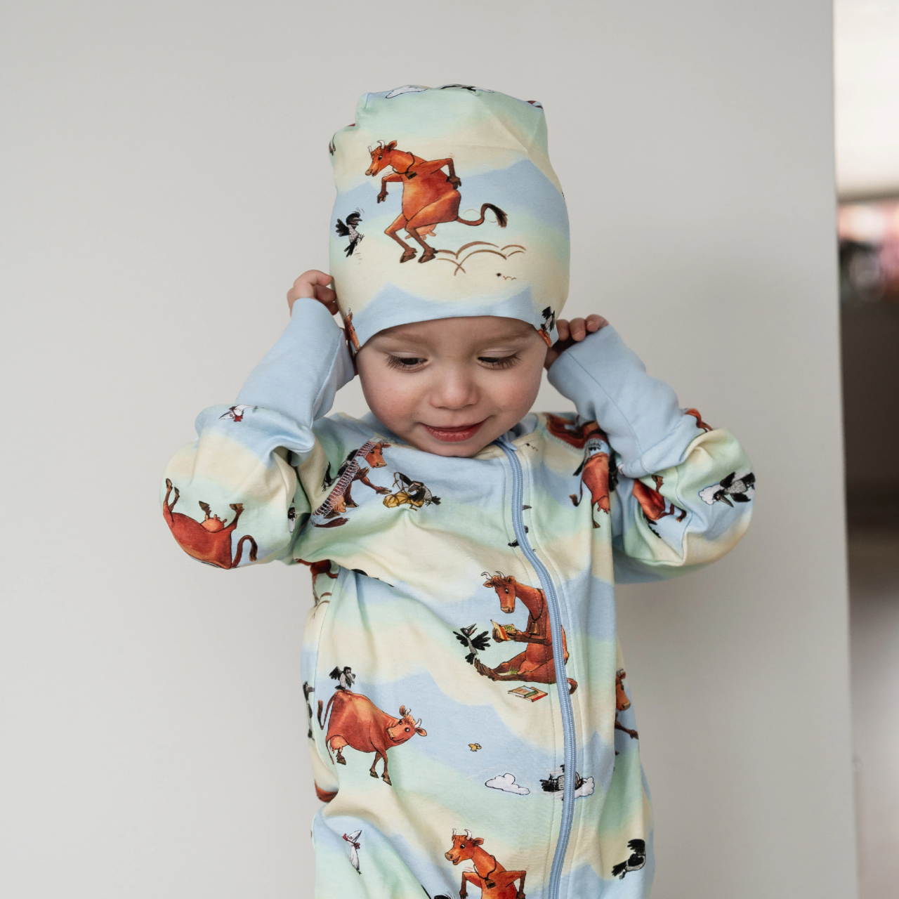 Beanie Mamma Moo Multi pastel S 2-4 Year