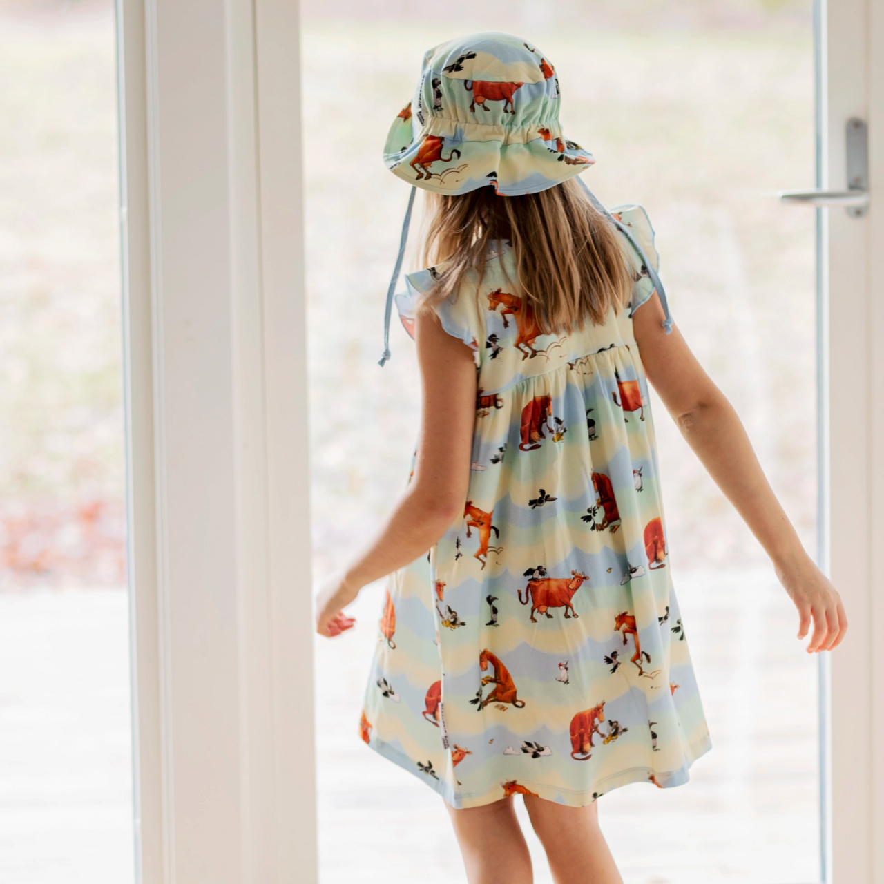 Flared dress Mamma Moo Multi pastel 110/116