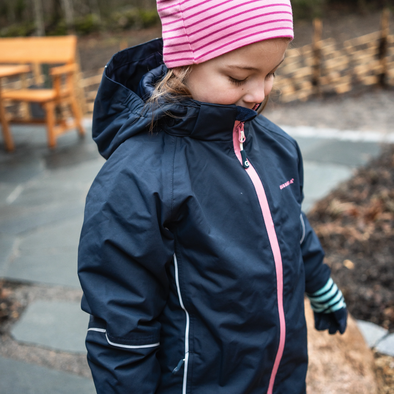 Shell-Jacke Navy/Pink 98/104