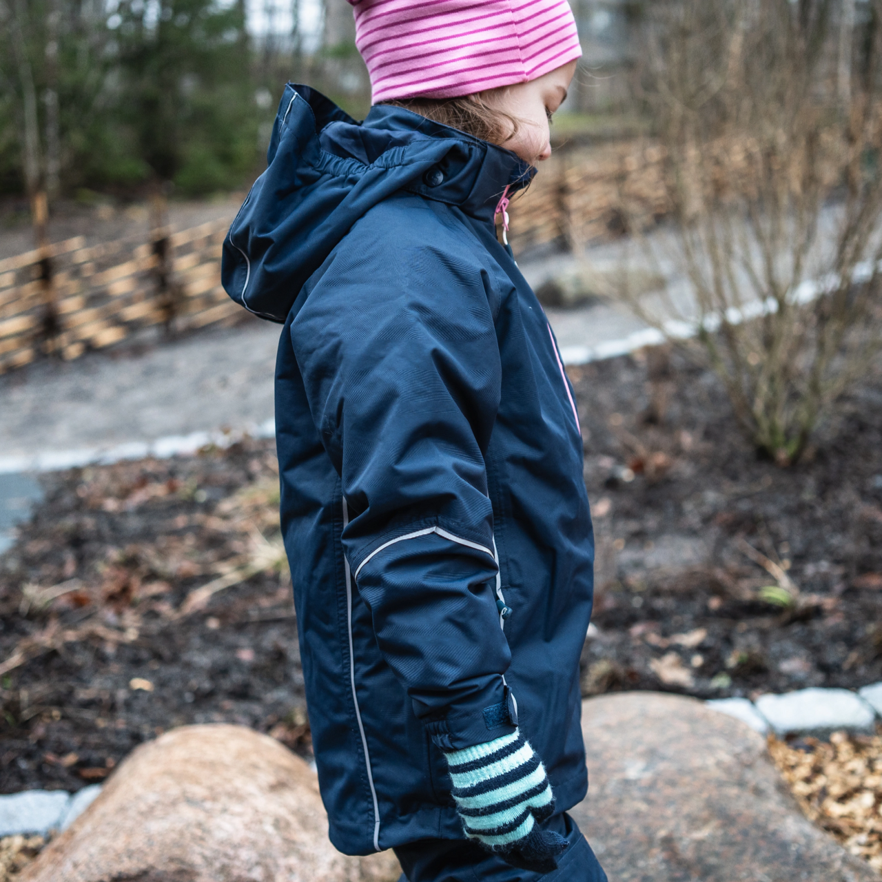 Shell-Jacke Navy/Pink 98/104